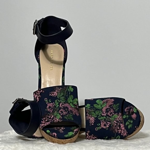 MARC FISHER Floral Cork Wedges NWOT Size 9 - Picture 10 of 15